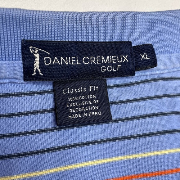 Cremieux Golf Blue Label Multi-Stripe Classic Fit Jersey Short Sleeve Polo Shirt - Picture 3 of 7